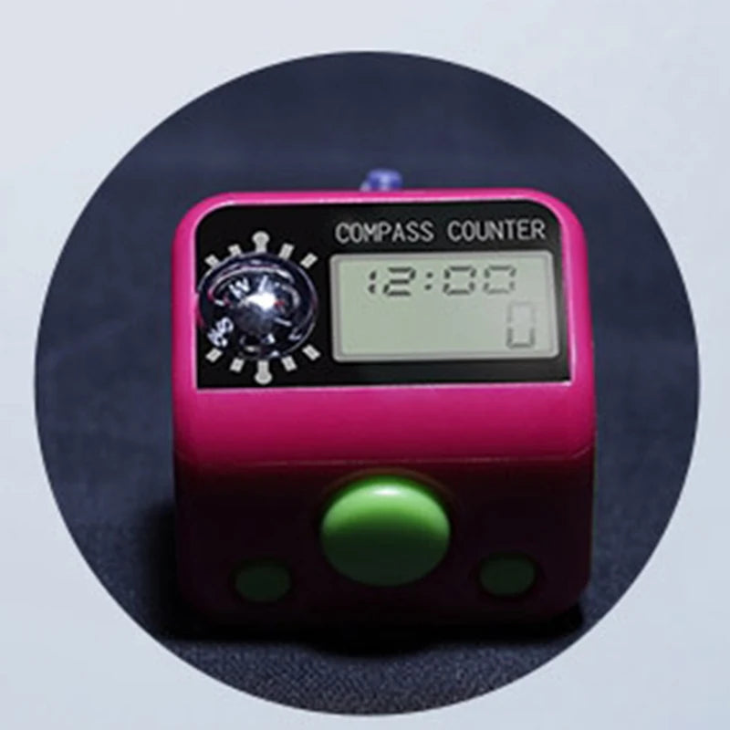 Finger Counter Compass Islamic Tasbih Bead 5 Digital LED Electronic Handheld Tally Counter Clicker Counter Ring