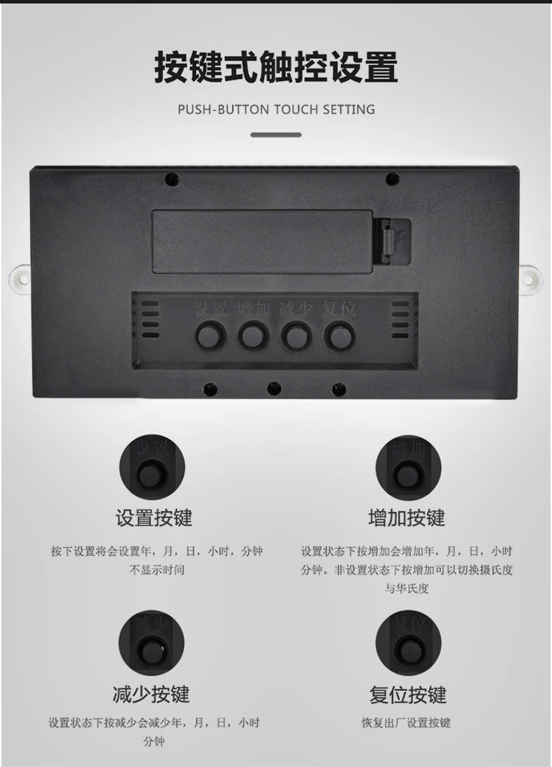 Modern minimalist living room wall clock high-end creative fashion clock restaurant bedroom wall-mounted electronic clock