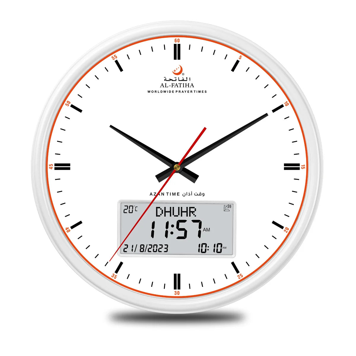 Digital LCD Display Silent Mosque Muslim Azan Wall Clock Time Reminder Clocks Azan Clock