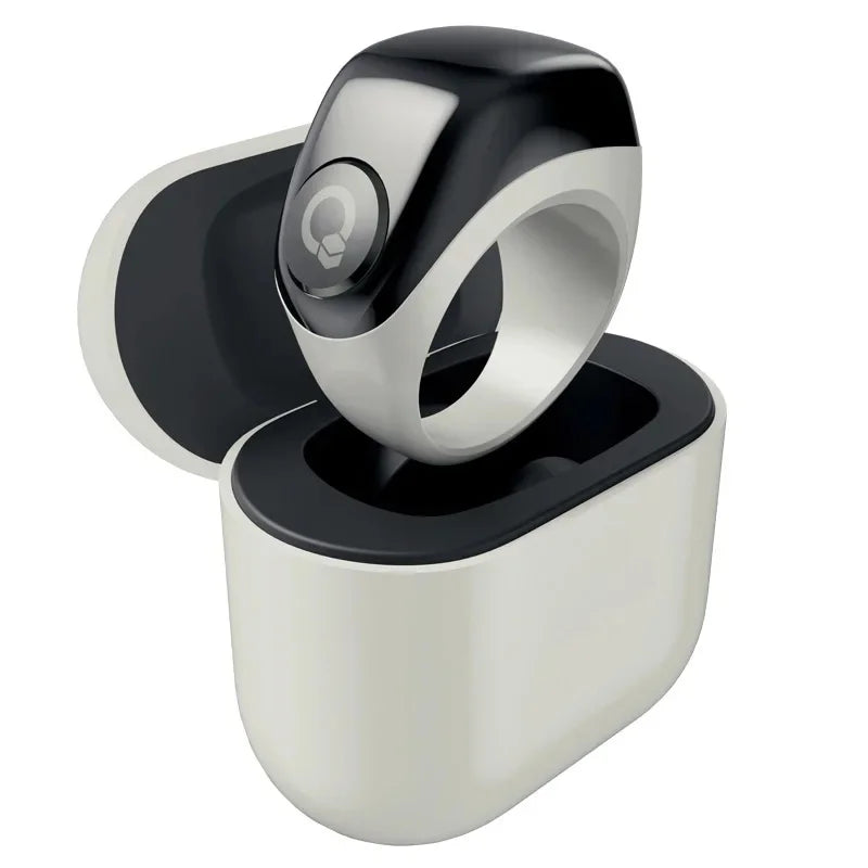 Smart Ring J01 with Three Rechargeable Ring Holders Charge Box Jewelry Accessories Intelligent Counting Bluetooth Device