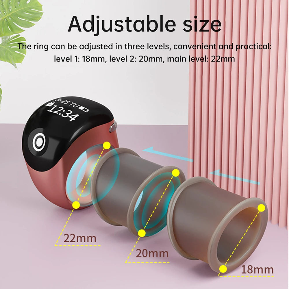 S8pro Digital Counter With OLED Dispaly Screen Finger Counters Type-C 120mah Charging Battery Smart Ring Touch Tally Counter