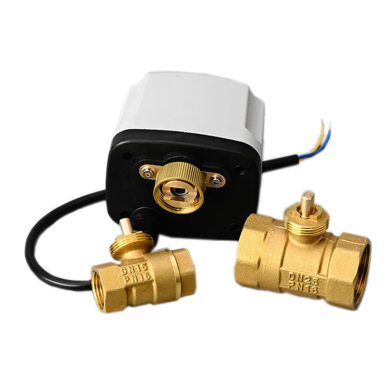 1/2'' 3/4'' 1'' 1-1/4'' 2 Inch IP65 Waterproof Motorized Ball Valve 2 Way Brass Electric Ball Valve Big Torque Metal Motor