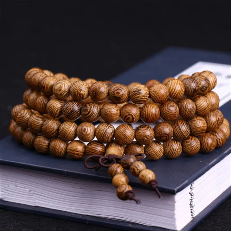 Wood Multi-layer Prayer Beads Bracelet Charm Meditation Yoga Rosary Lucky Wooden Bracelet For Women Men Jewelry Drop shipping