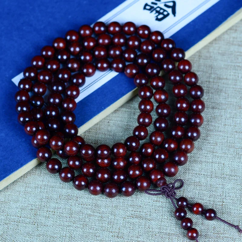 Jifangyuan Gaomi Old Materials Pterocarpus Santalinus Red Sandalwood Rosewood Beads Men Ladies Bracelet Rosary Bracele