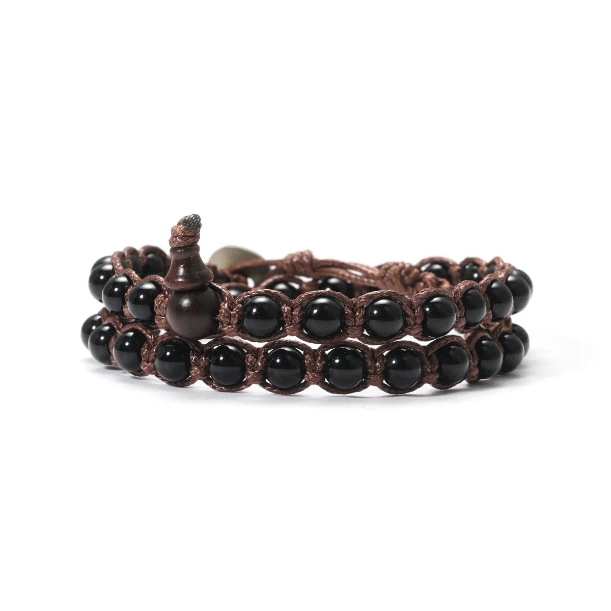 6mm Buddhist Natural Stone Beads Sandalwood Buddha Meditation Rosary Bracelet Women's Men's Gourd Beads Multi-Circle Bracelet