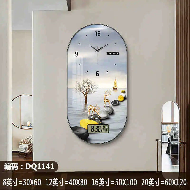 Nordic luxury Wall Clock Living Room Household Fashion Restaurant Decorative Painting Creative Wall Hanging Silent Clock