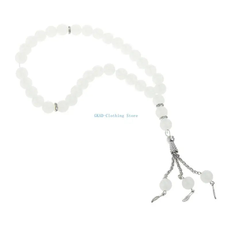 N0PE 33-Beads Tasbih Prayer Rosary Beads Bracelet Eid Muslim Festival Beads Bracelet Fashion Islamic Jewelry Party Favor