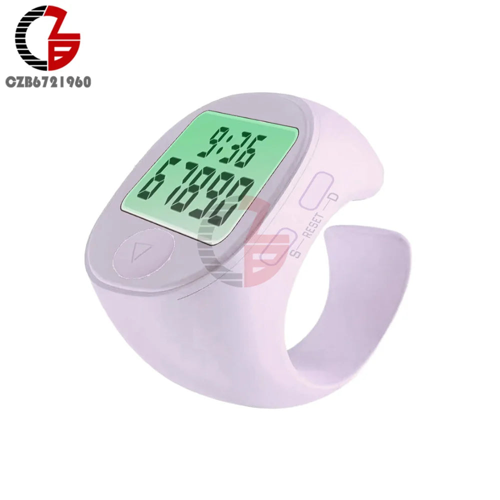 LCD Tasbih Tally Counter Ring For Muslims Electronic Digital Counter 5 Prayer Time Mute Button Counter Wearable Rings