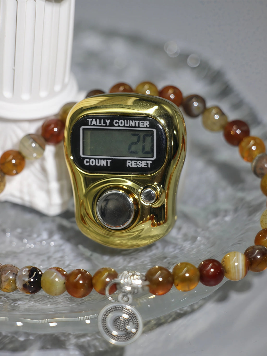 Premium Electronic Tasbih Set, Digital Prayer Counter Ring&Bracelet Gift for Muslim Men Women, Islamic Dhikr Beads for Daily Use