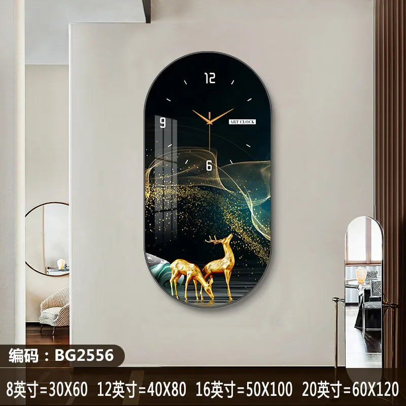Modern luxury wall clock living room household fashion restaurant decorative painting creative wall hanging silent clock