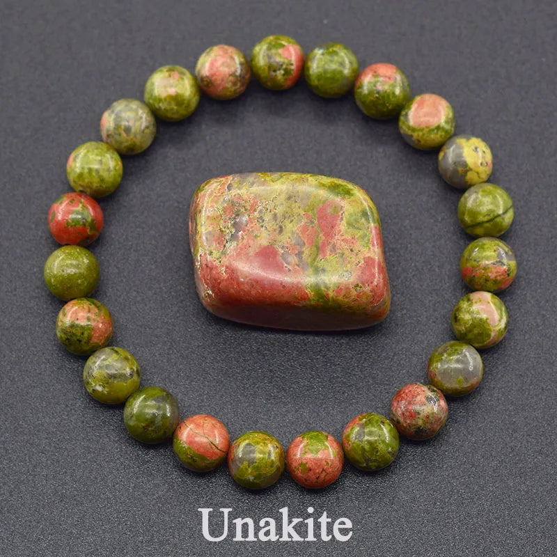 Fashion Indian Agate Beaded Women Bracelet Made of Natrual Stone Tourmaline Color Crystal Bracelet Energy Healing Yoga Jewelry