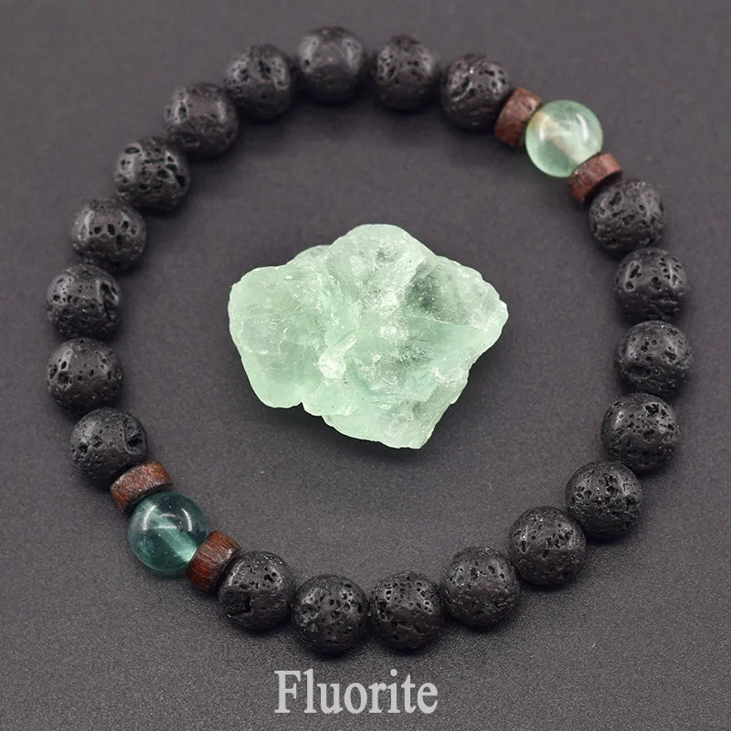 Natural Stone Red Stripe Agate Beads Bracelet Women Men Genuine Red Carnelian Round Bangle Natural Volcanic Stone Bracelet Gift