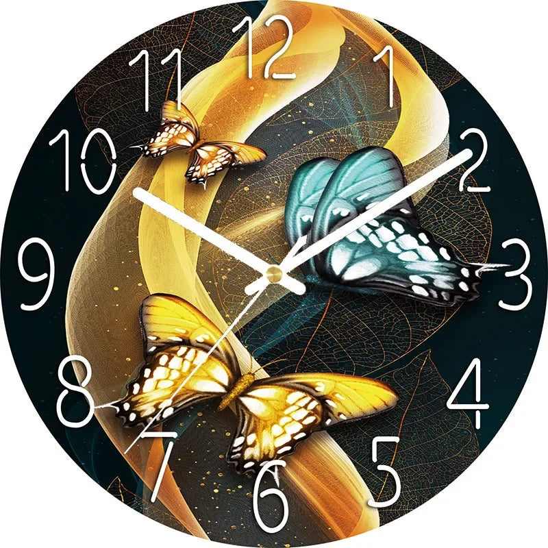12 inch Modern Silent Wall Clock Non-ticking Silent Digital Wall Clock Silent Movement Without Ticking Living Room Decoration