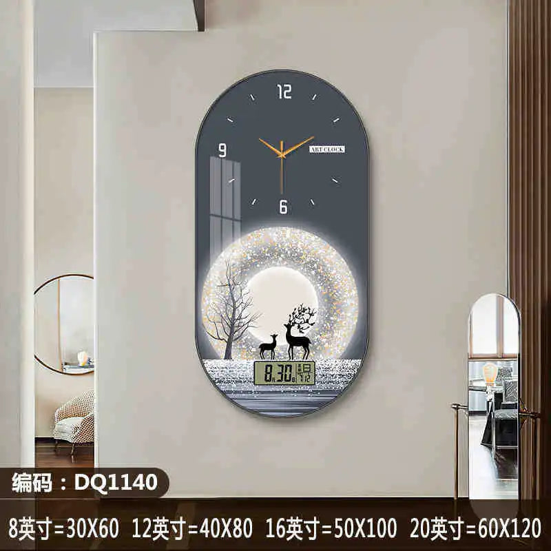 Nordic luxury Wall Clock Living Room Household Fashion Restaurant Decorative Painting Creative Wall Hanging Silent Clock