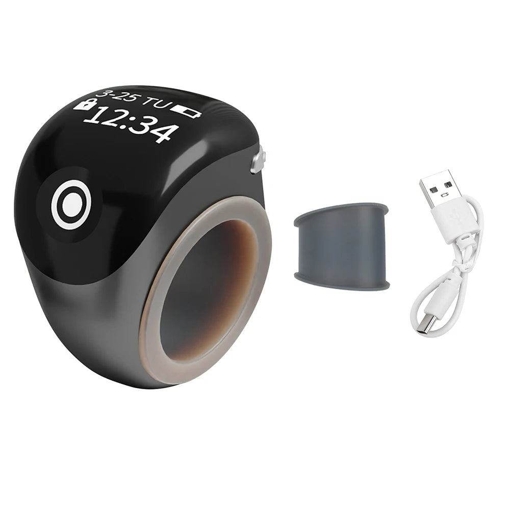 S8pro Digital Counter With OLED Dispaly Screen Finger Counters Type-C 120mah Charging Battery Smart Ring Touch Tally Counter