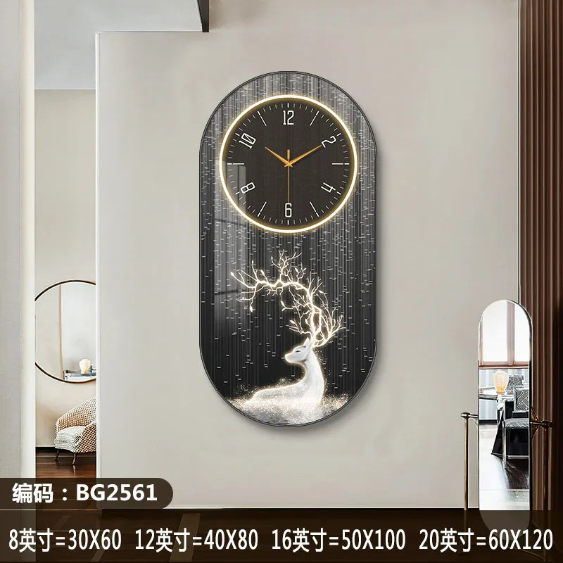 Modern luxury wall clock living room household fashion restaurant decorative painting creative wall hanging silent clock