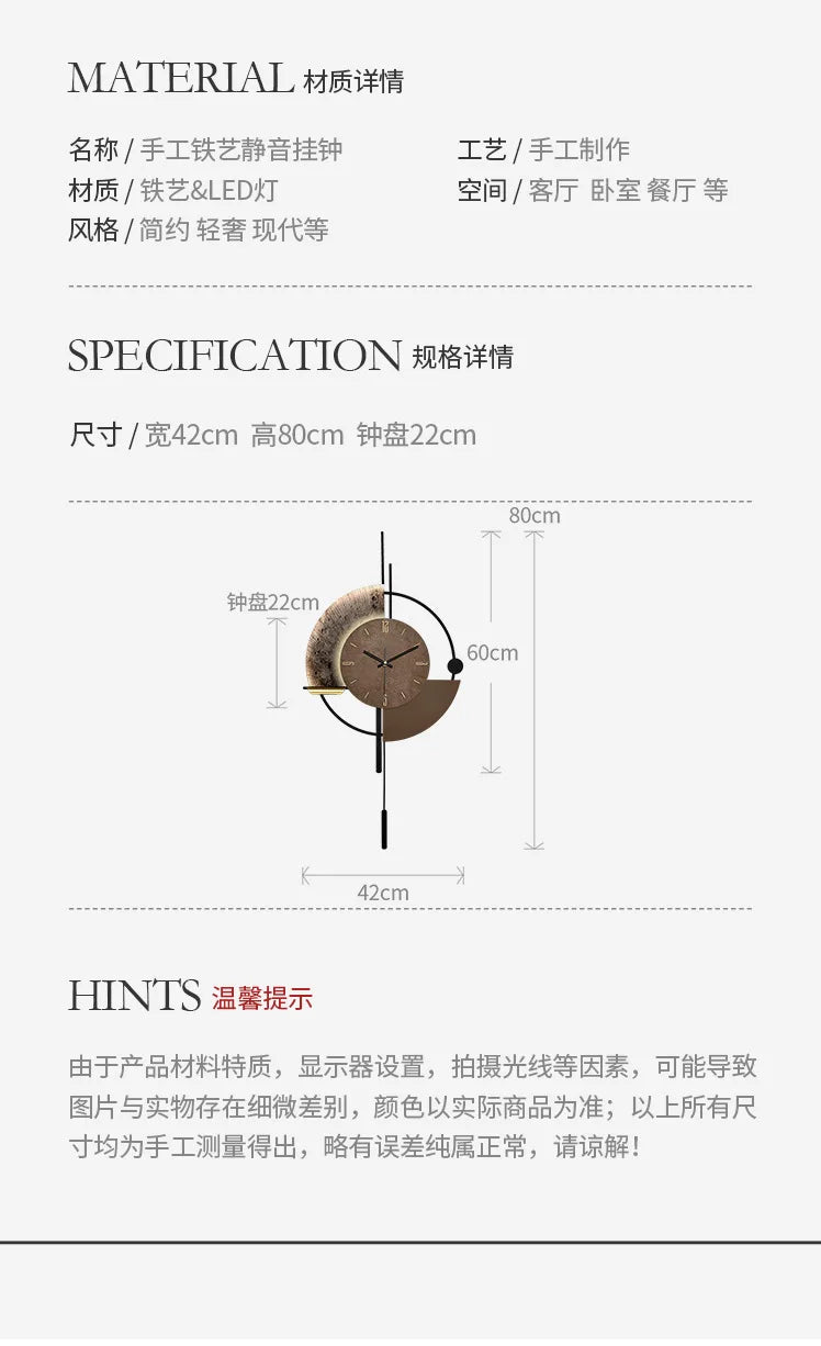 Being an artist of life, modern minimalist voice controlled luminous wall clock