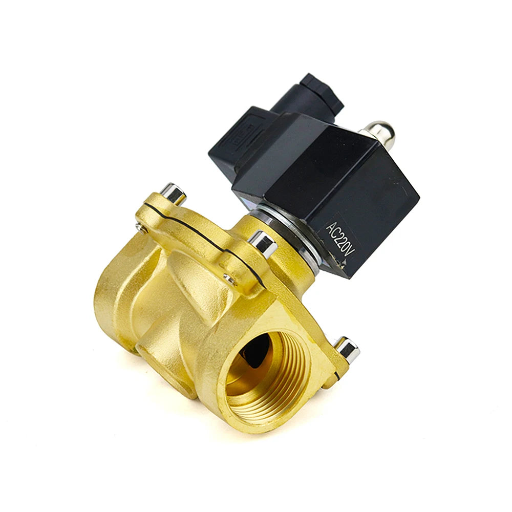 1/2" 3/4" 1" Normally Closed Brass Electric Solenoid Valve DN15 DN20 DN25 Pneumatic For Water Oil Air 12V 24V 220V