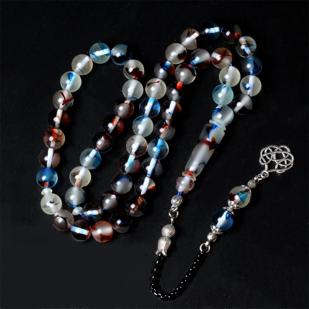 Arabic Misbaha 10MM 51 beads High quality resin glow in dark rosary bead muslim gifts kehribar islamic jewelry Eid Mubarak