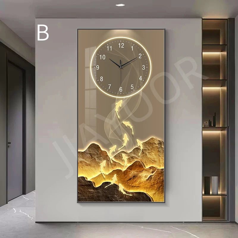 Modern Creative LED Wall Clock Lamps Mural Lighting Corridor Living Room Entrance Staircase Lustre Indoor Home Decoration Lights