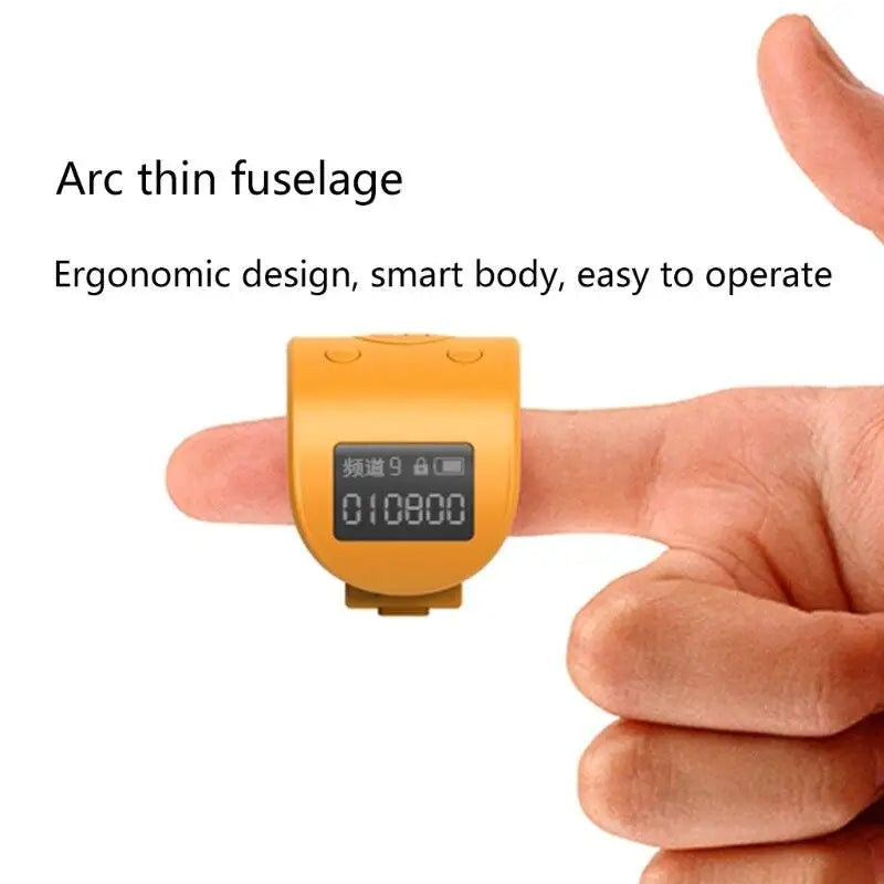 Mini Digital LCD Electronic Finger Ring Hand Tally Counter 9 Digit Prayer Rechargeable Counters Clicker