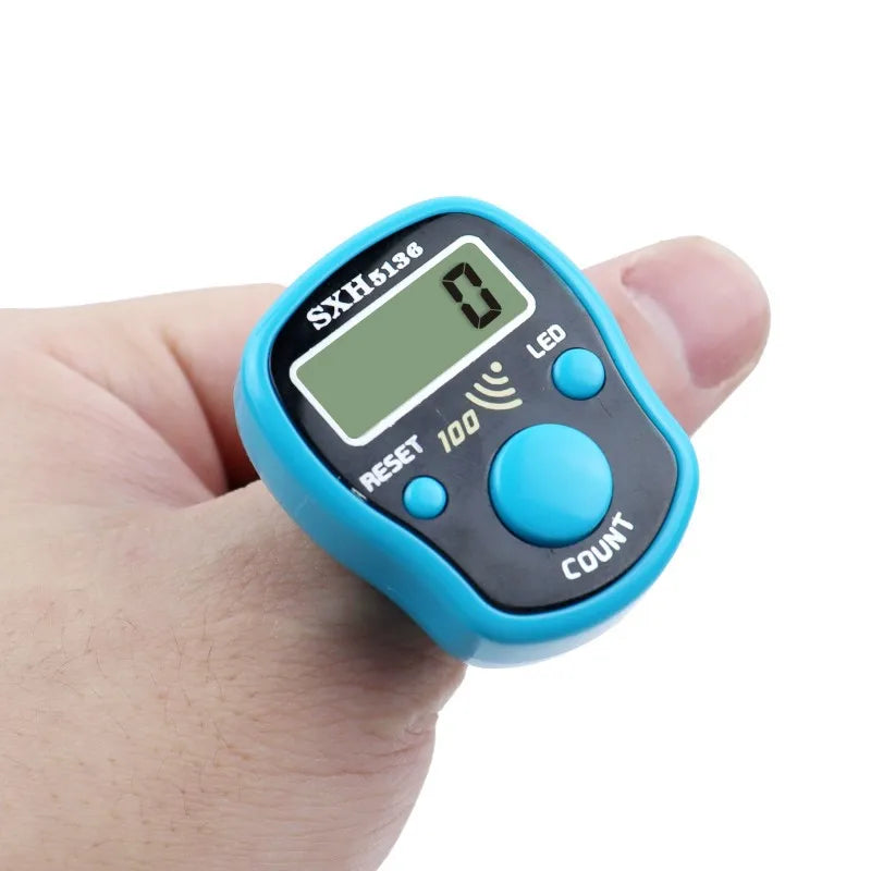 12/1pcs Ring Counter Portable Electronic Counter Manual Key Counter Mini Handheld Counter (Assorted Colors)