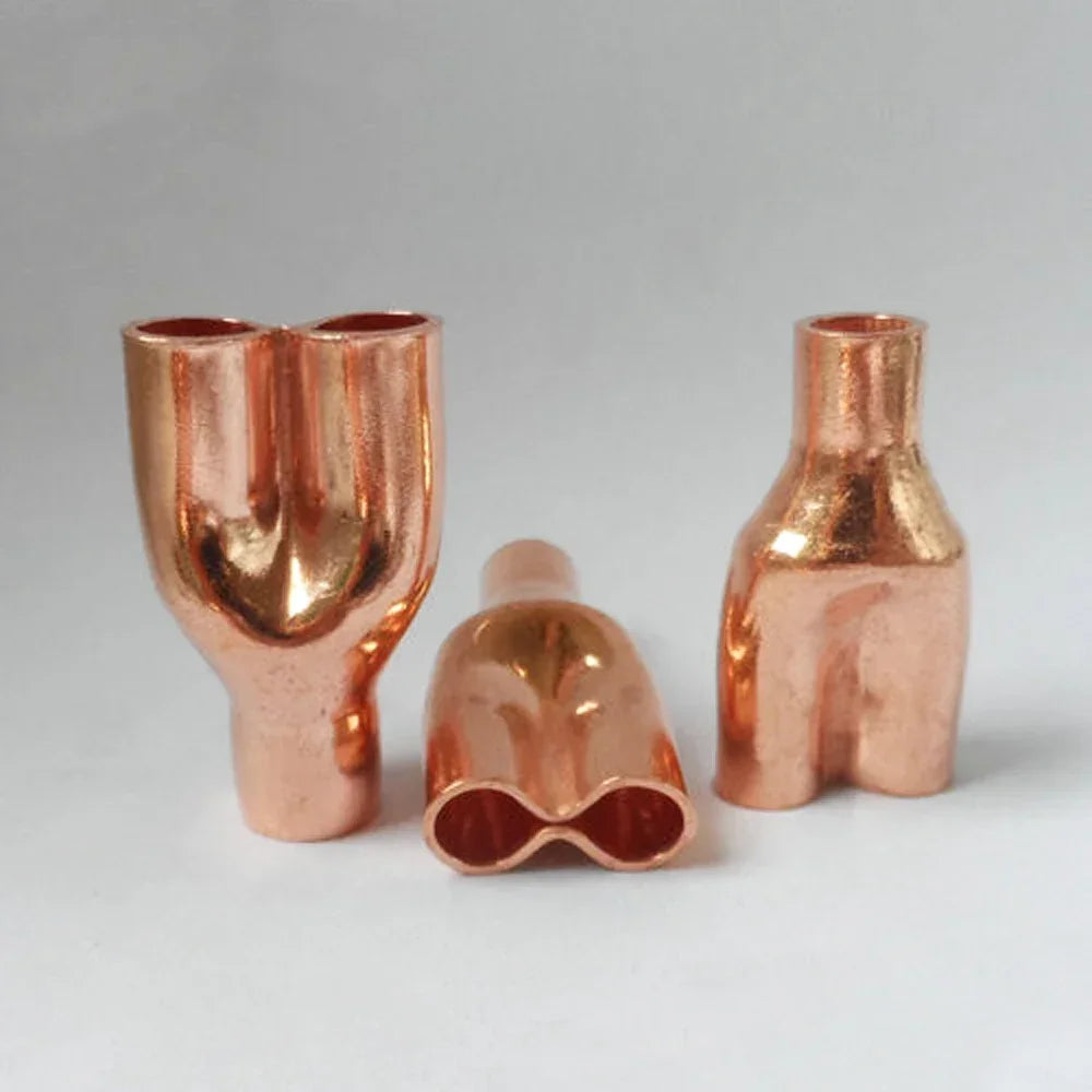 6.35 8 9.52 12.7 16 19 22 25.4 28.6 35 42mm Equal Reducing Y 3 Way Copper End Feed Solder Pipe Fitting Connector Air Conditioner