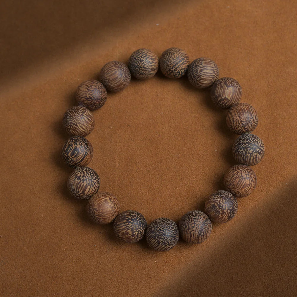 Vietnamese Nha Trang White Kynam Agarwood Bracelet Old-Style Beads Double-Circle Sinkable Rosary With Natural Fragrance Unisex