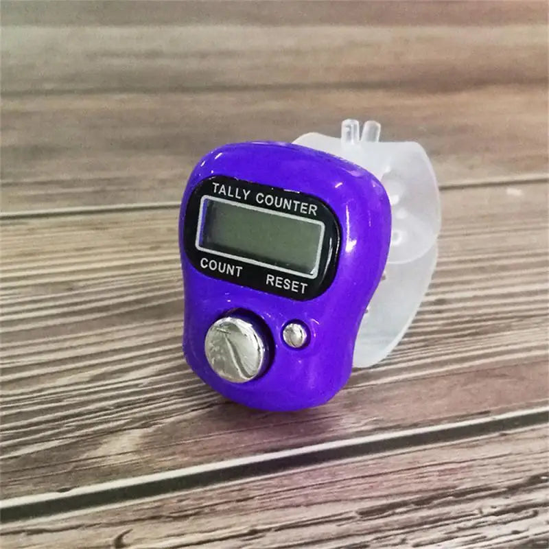 Mini Finger Counter Electronic Digital Finger Ring Tally Counter Hand Held Knitting Row Counter Clicker Point Marker Counter LCD