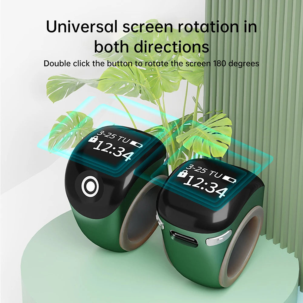 S8pro Digital Counter With OLED Dispaly Screen Finger Counters Type-C 120mah Charging Battery Smart Ring Touch Tally Counter