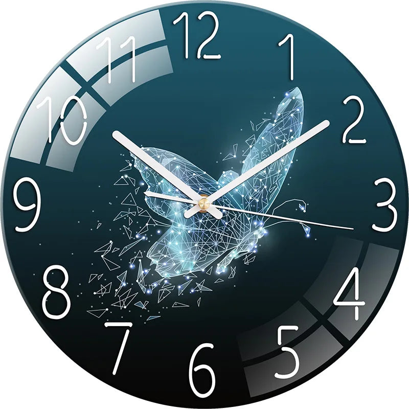 12 inch Modern Silent Wall Clock Non-ticking Silent Digital Wall Clock Silent Movement Without Ticking Living Room Decoration