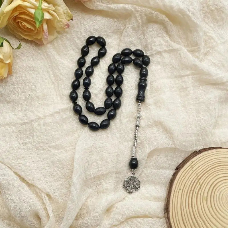 Premium Islamic Tasbih Oval Acrylic Beads Lightweight Portable Muslims Rosary Bracelet For Prayer Spiritual Practice