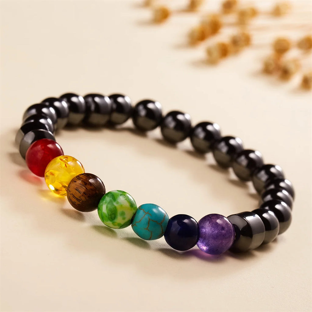 7 Chakra Beads Bracelets Bangles For Women Men Natural Stone Reiki Healing Balance Yoga Bracelet Prayer Meditation Jewelry Gift