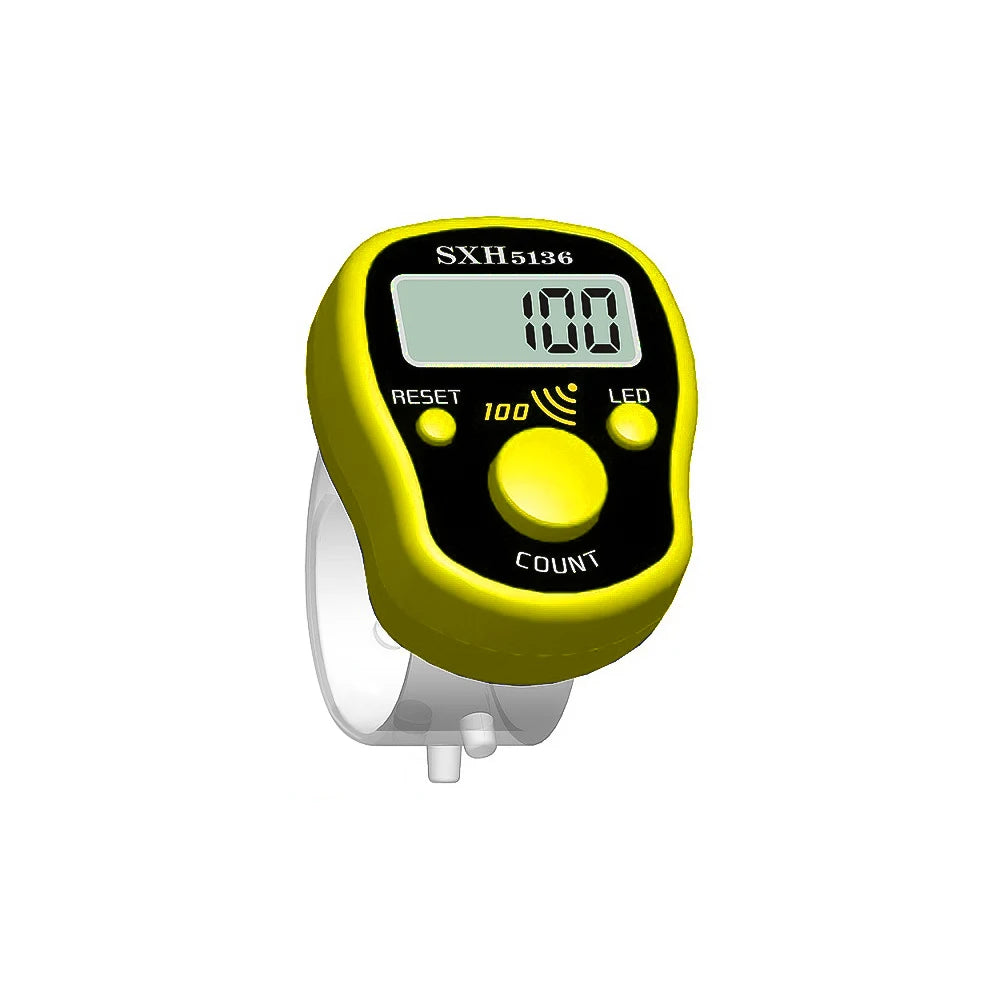 SXH-5136 Electronic Counter Finger Clicker Finger Counter Finger Ring Modeling with Backlight 5 Random Colors Shipping
