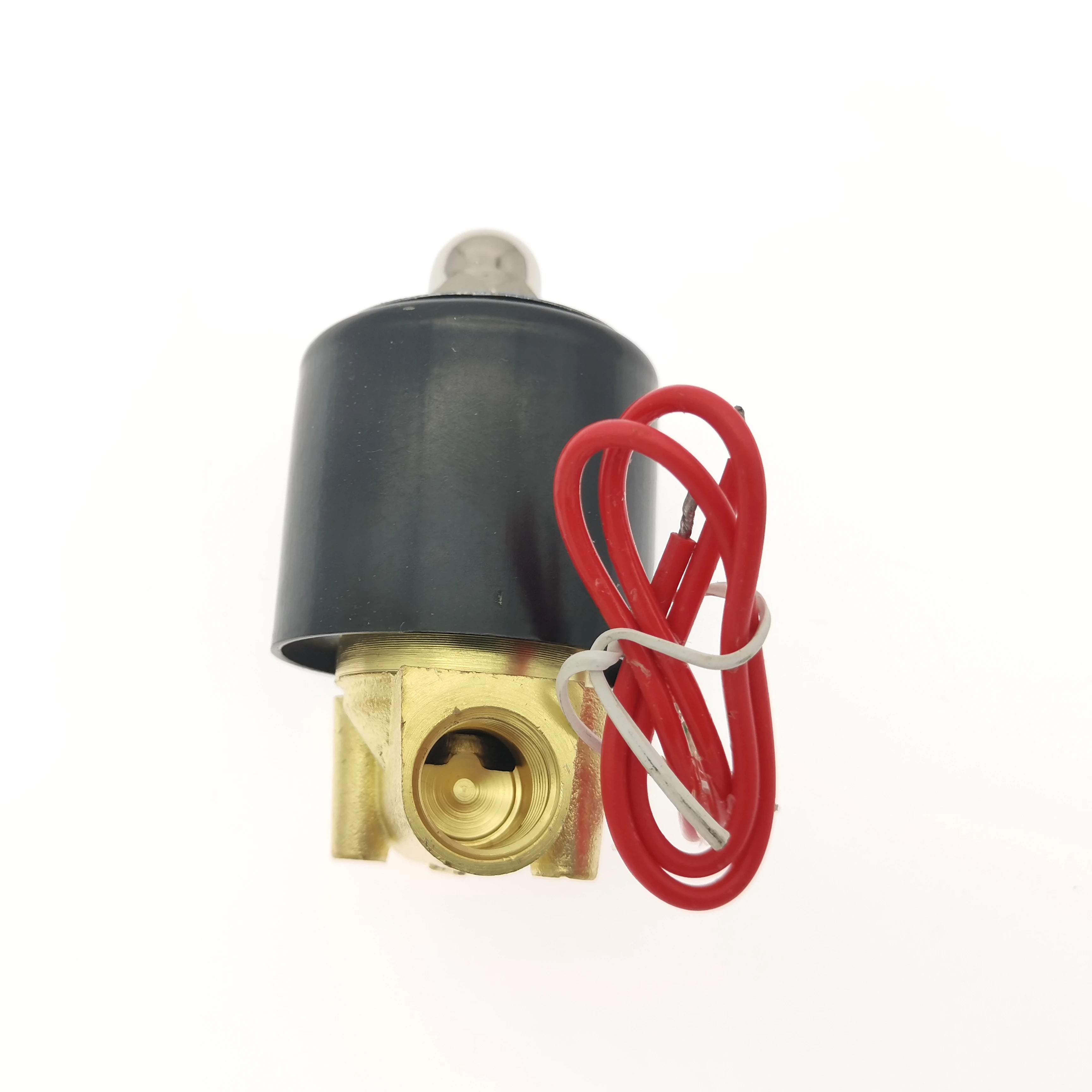 1/4" 3/8" 1/2" 3/4" 1"  Water brass Air Electric Solenoid Valve 2W025-08 2w040-10 2W160-15 2W200 DN15 DN20 DN10 Normally Closed