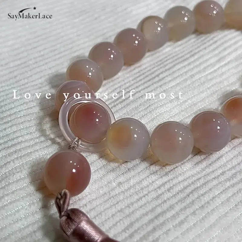 1pcs Green Jade Stone 12mm Beads Tassel Bracelet Necklace Tibetan Buddhist Buddha Charm Rosary Yoga Men Woman Jewelry