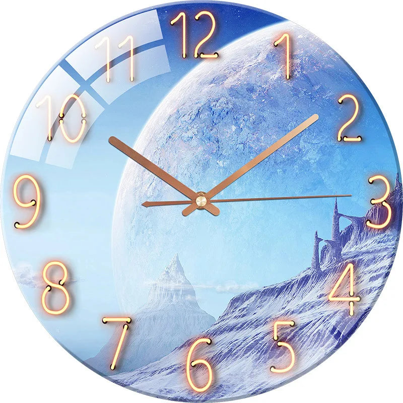 12 inch Modern Silent Wall Clock Non-ticking Silent Digital Wall Clock Silent Movement Without Ticking Living Room Decoration