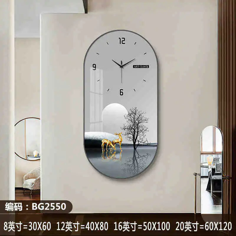 Nordic luxury Wall Clock Living Room Household Fashion Restaurant Decorative Painting Creative Wall Hanging Silent Clock