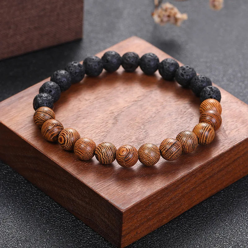 Wood Multi-layer Prayer Beads Bracelet Charm Meditation Yoga Rosary Lucky Wooden Bracelet For Women Men Jewelry Drop shipping