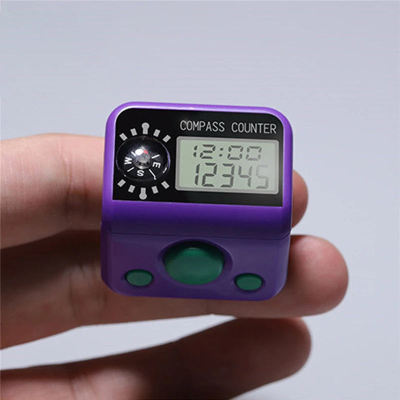 Finger Counter Compass Islamic Tasbih Bead 5 Digital LED Electronic Handheld Tally Counter Clicker Counter Ring