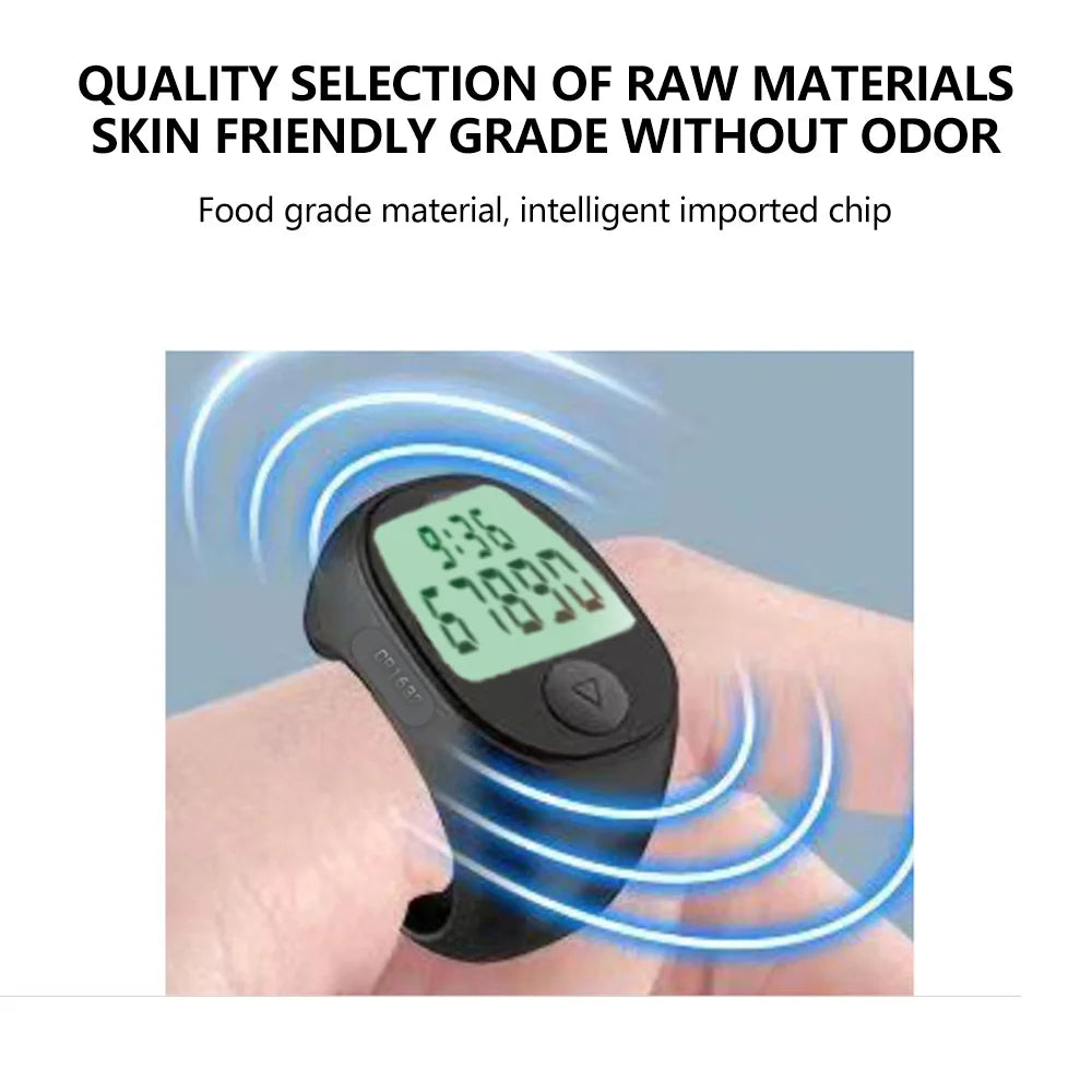 LCD Tasbih Tally Counter Ring For Muslims Electronic Digital Counter 5 Prayer Time Mute Button Counter Wearable Rings