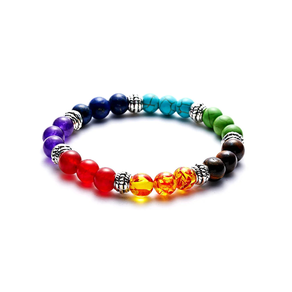 7 Chakra Beads Bracelets Bangles For Women Men Natural Stone Reiki Healing Balance Yoga Bracelet Prayer Meditation Jewelry Gift