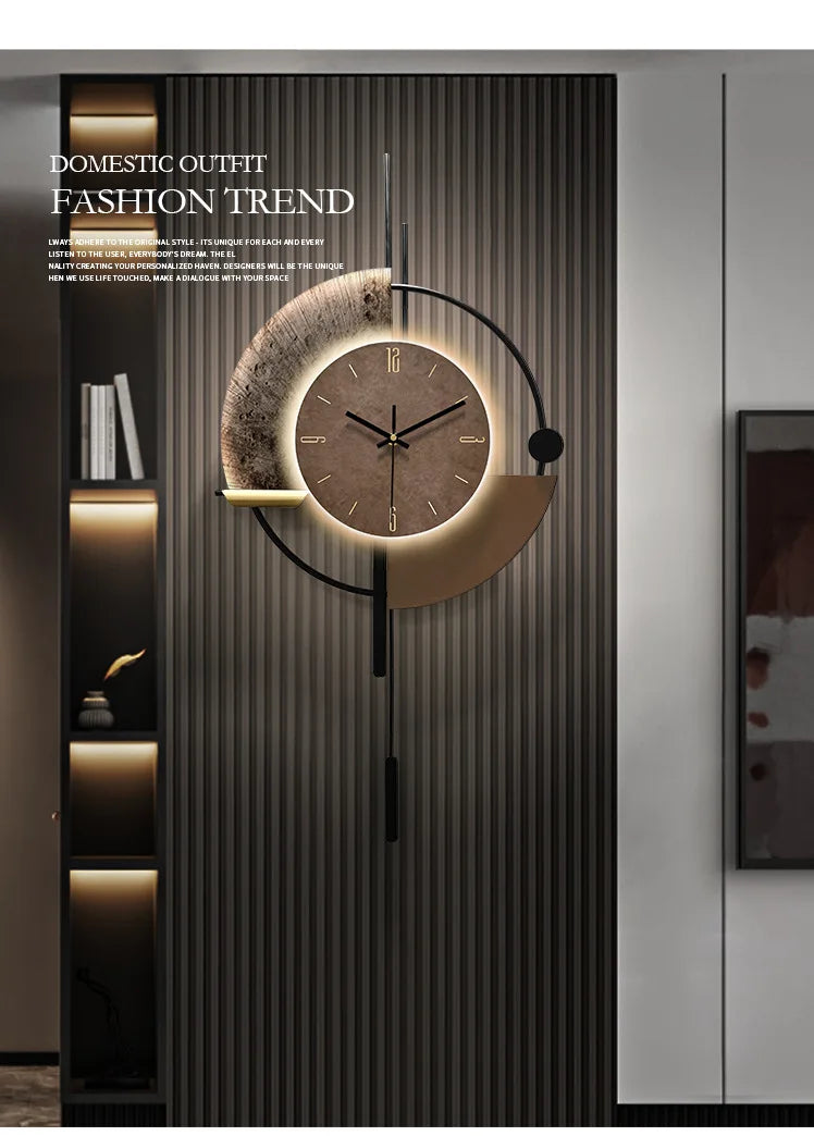 Being an artist of life, modern minimalist voice controlled luminous wall clock