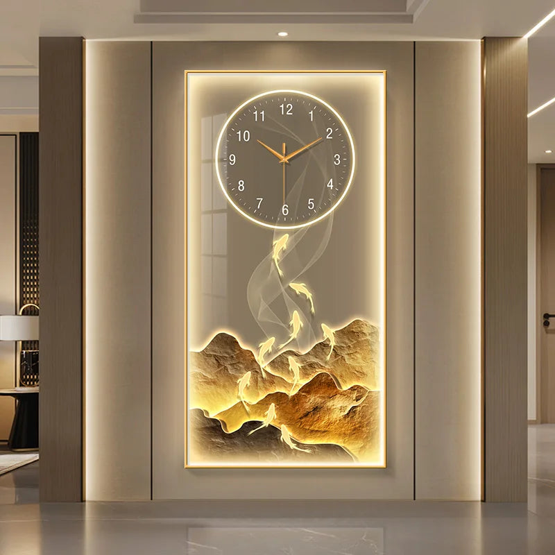 Modern Creative LED Wall Clock Lamps Mural Lighting Corridor Living Room Entrance Staircase Lustre Indoor Home Decoration Lights