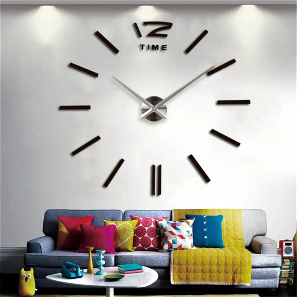 Large 3D Wall Clock Luminous Classic Wall Clocks DIY Digital Clock Wall Watches Stickers Silent Clock for Home Living Room Table
