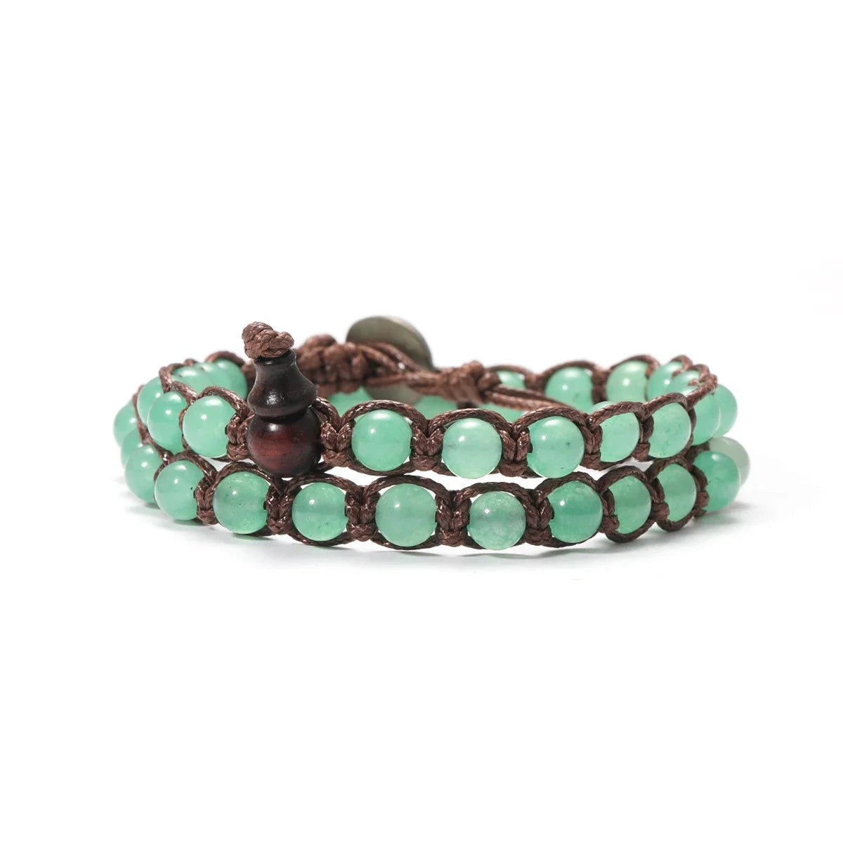 6mm Buddhist Natural Stone Beads Sandalwood Buddha Meditation Rosary Bracelet Women's Men's Gourd Beads Multi-Circle Bracelet