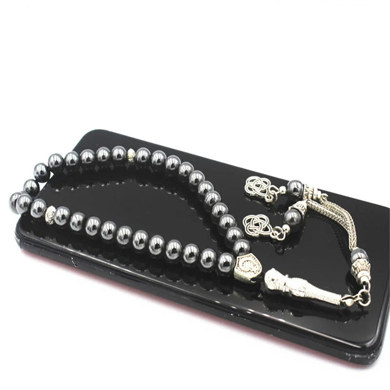 1PCS 8MM Round Beads Gallstone Type Middle Eastern Islam Muslim Tasby Handmade Rosary