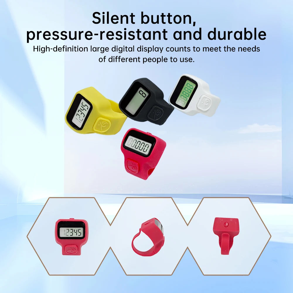 Mini Ring Shape Finger Counter LCD Electronic Digital Tally Counter Smart Ring Click Lap Counter Event Clicker Finger Counters