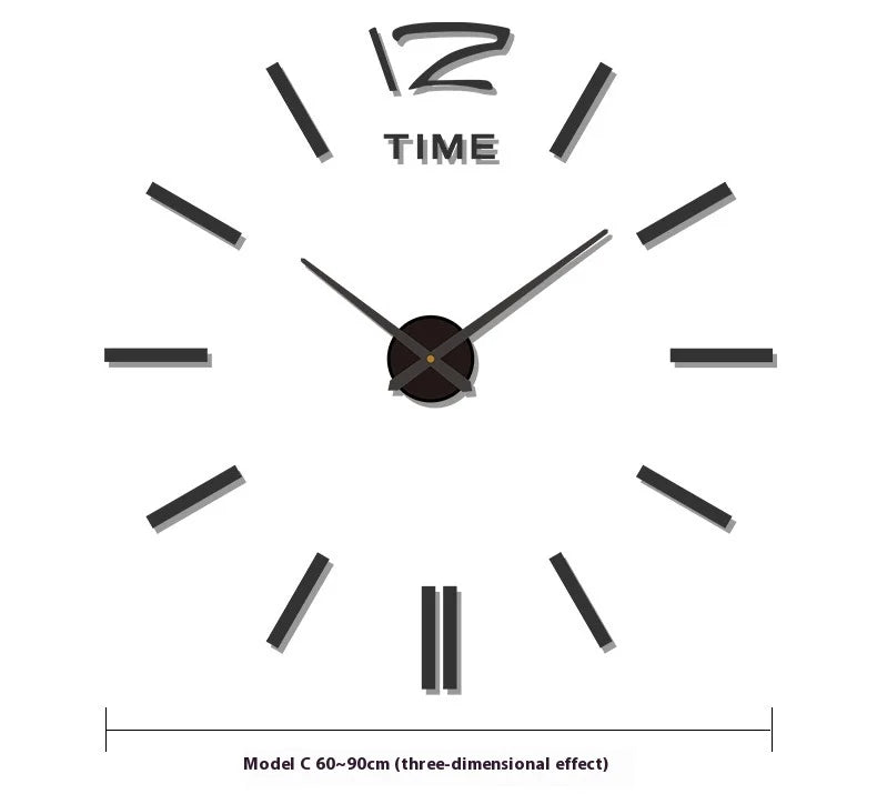 2023 Modern Design Large Wall Clock 3D DIY Quartz Clocks Fashion Watches Acrylic Mirror Stickers Living Room Home Decor Horloge