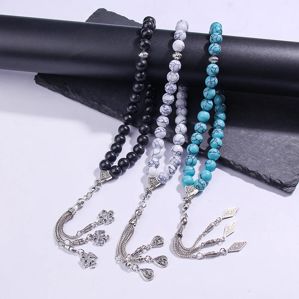 10mm Muslim rosary bracelet, handmade prayer beads, suitable for Salah and Dhikr, Eid al-Fitr, Ramadan and Holy Day gifts
